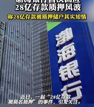 渤海银行28亿成谜，又3亿被浦发偷质押，银行存款还安全吗「莫名担保3.96亿贷款是真的吗」 辉煌卫浴